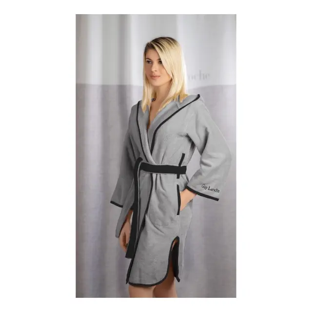 Μπουρνούζι New Comfy Smoke Medium με Κουκούλα