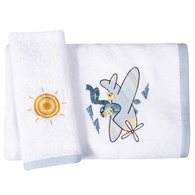 Σετ Πετσέτες 2Τ 30x50-70x130 400gsm Baby Greenwich Polo Club Essential 8866 Blue 100% βαμβακερό