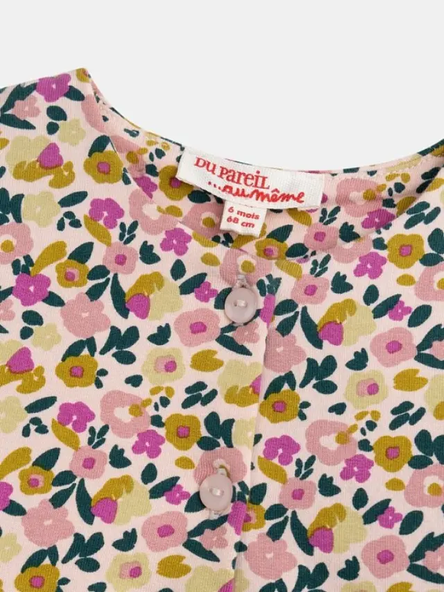 Βρεφικό Σετ για Κορίτσια Floral Romance ΡΟΖ 3