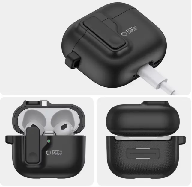 Tech-Protect® Slim Hook Θήκη για τα AirPods 4/ AirPods 5- Black 2