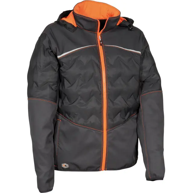 Μπουφάν Φουσκωτό Cofra Poligus anthracite/orange
