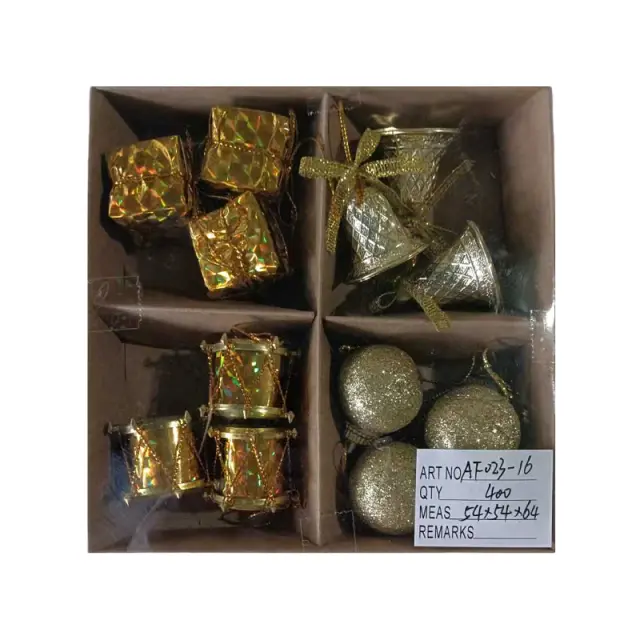 Σετ Χριστουγεννιάτικα στολίδια - 2.5cm - 12pcs - 023162