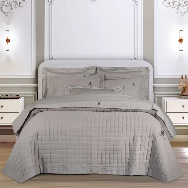Ζεύγος Μαξιλαροθήκες 50x70+8 Oxford Classic Greenwich Polo Club 2356 Taupe 100% Microfiber 2
