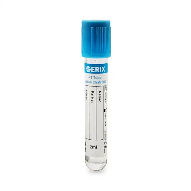 Vacutainer Πήξης – Κιτρικό Νάτριο, Μπλε Πώμα, PET, Serix (100 τεμ.) 4,5ml