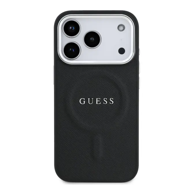 Guess PU Saffiano MagSafe Case for iPhone 17 Pro Black 3