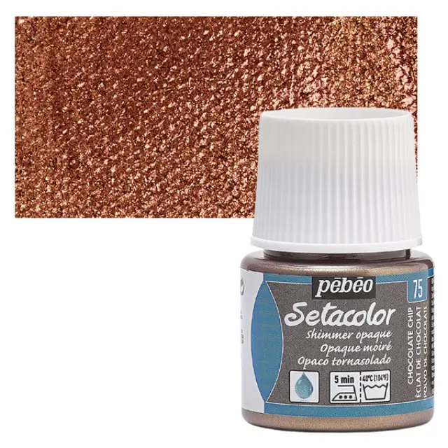 Pebeo Χρώμα Υφάσματος Setacolor Opaque - 75 Chocolate Chip Shimmer - 45ml