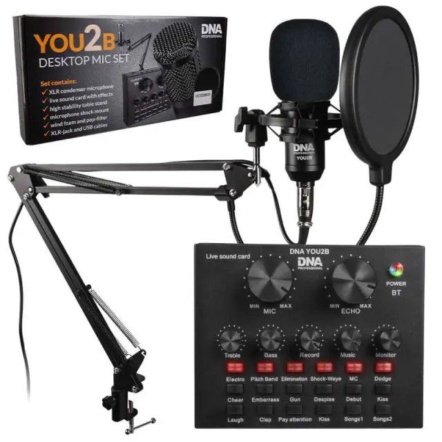 DNA YOU2B microphone audio interface stand cabling set