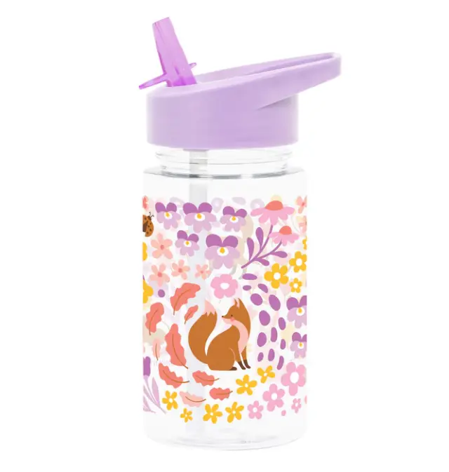 A Little Lovely Company: Παγούρι με Καλαμάκι 450ml Flower Garden DBFGMU92