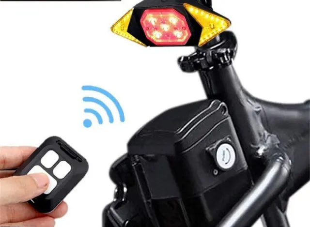 Οπίσθιο φώς ποδηλάτου ασύρματο Laser φλας με χειριστήριο 2