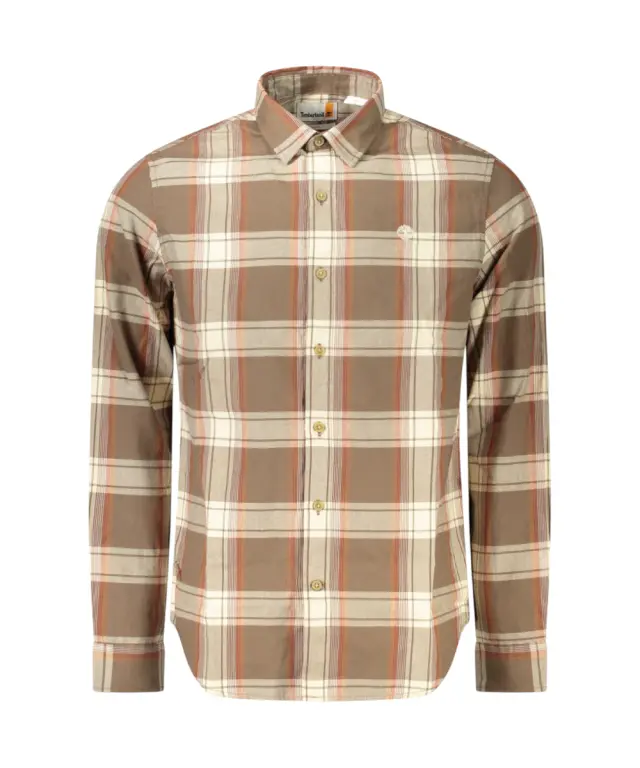 Timberland - Ανδρικό Πουκάμισο Herringbone Flannel Check Shirt TB0A42Y1-BK2 Καφέ - XL