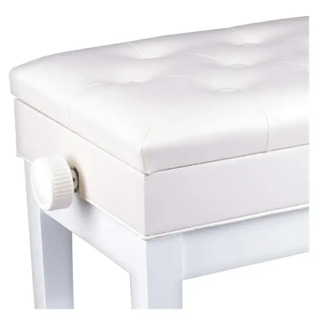 V-TONE BENCH 2 WH piano bench with storage compartment WHITE 3