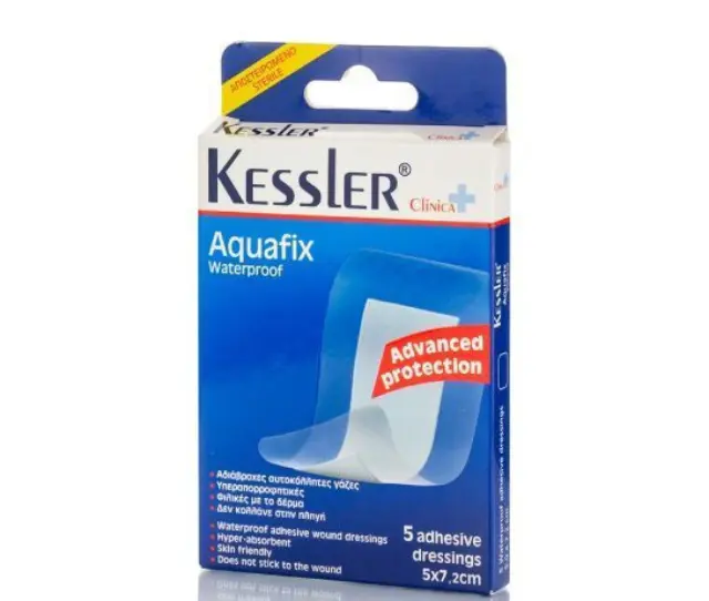 Kessler Aδιάβροχα και Αποστειρωμένα Αυτοκόλλητα Επιθέματα Clinica Aquafix 7.2x5cm 5τμχ