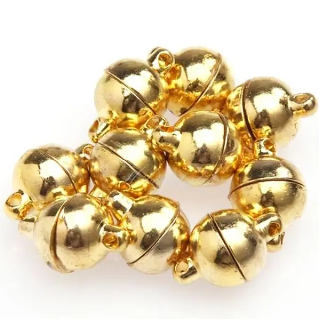 Μαγνητικό Κούμπωμα - Gold Color - 11.5x6mm - 5τεμ
