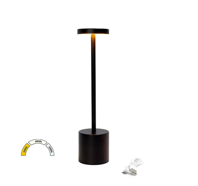 LED ΠΟΡΤΑΤΙΦ ΕΠΑΝΑΦΟΡΤΙΖΟΜΕΝΟ 3W CCT DIMMABLE ΜΑΥΡΟ