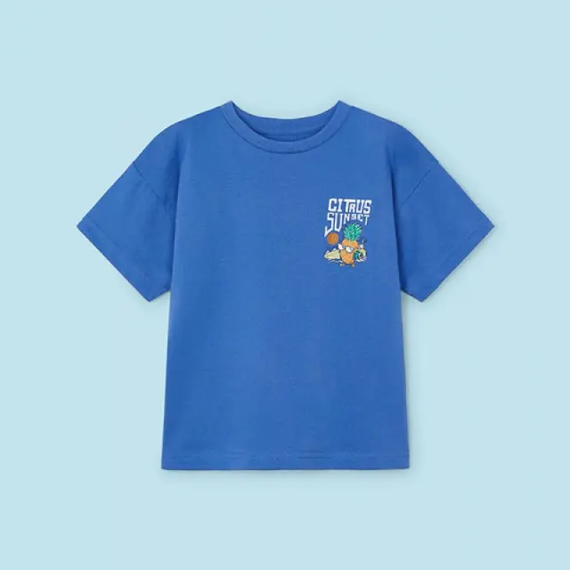 Mini 2 έως 10 ετών Μπλούζα στάμπα Better Cotton ριβιέρα - 7Ε
