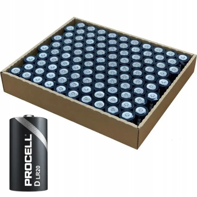 Baterijas LR20 D/2 DURACELL BLACK PROCELL bez iepak.