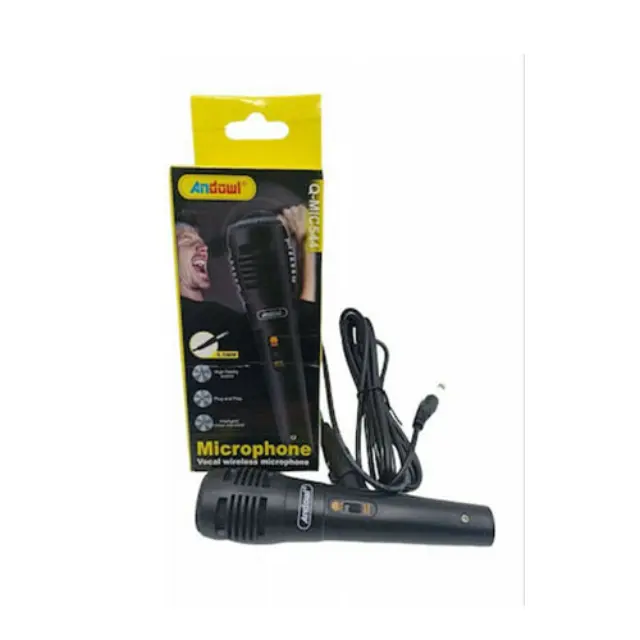 Andowl Ενσύρματο Μικρόφωνο Karaoke Q-MIC544 σε Μαύρο Χρώμα 3