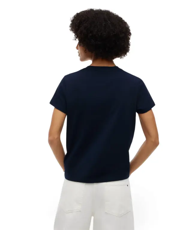 Tommy Hilfiger - Γυναικείο T-shirt Classic Logo Ss Tee Regular Fit DW0DW23527-C1G Μπλε Σκούρο 3