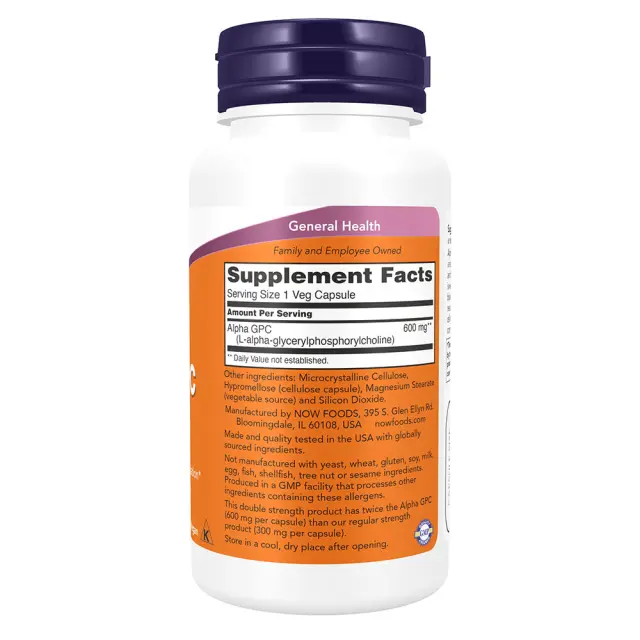 Now Foods Alpha GPC 600 mg 2