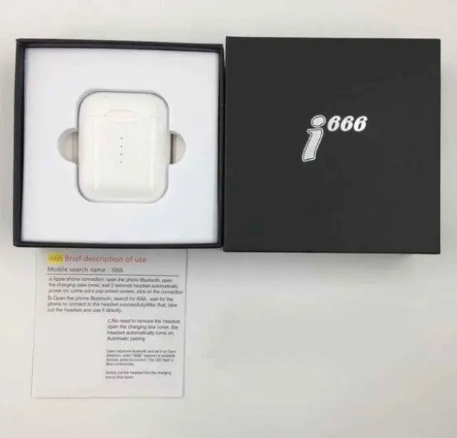 i666 Earbud Bluetooth Handsfree Ακουστικά με Θήκη Φόρτισης Λευκά 2