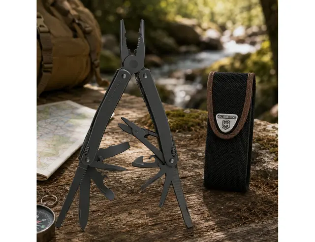 Ελβετικό Πολυεργαλείο Victorinox Tool Spirit XBS με θήκη, 25 λειτουργίες και μήκος 10.5cm - Black 3.0224.3CN
