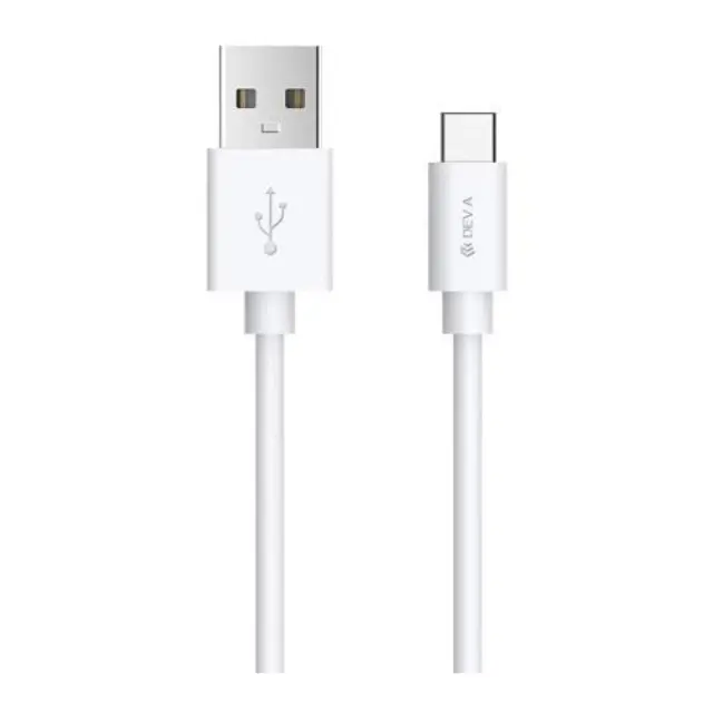 Καλώδιο Σύνδεσης USB 2.0 Devia EC066 USB A σε USB C 10.5W 2m Smart Λευκό N58972