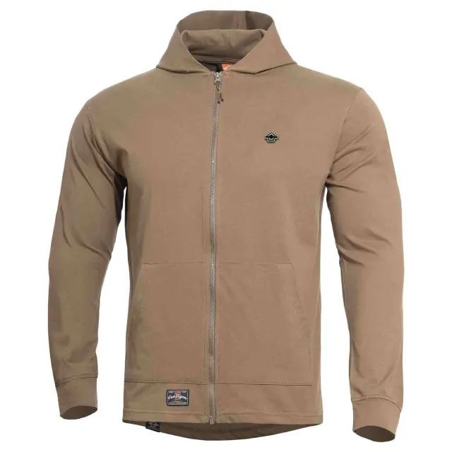 Pentagon Agis Ring Spun Sweater-Ζακέτα 100% Βαμβακερή για Καθημερινή Χρήση - 03-Coyote-Καφέ