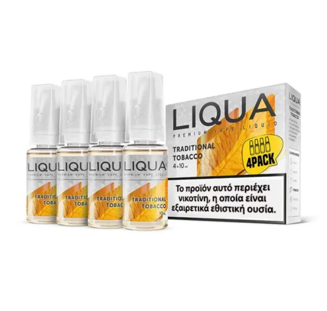Traditional Tobacco 4 x 10ml - Liqua 6mg