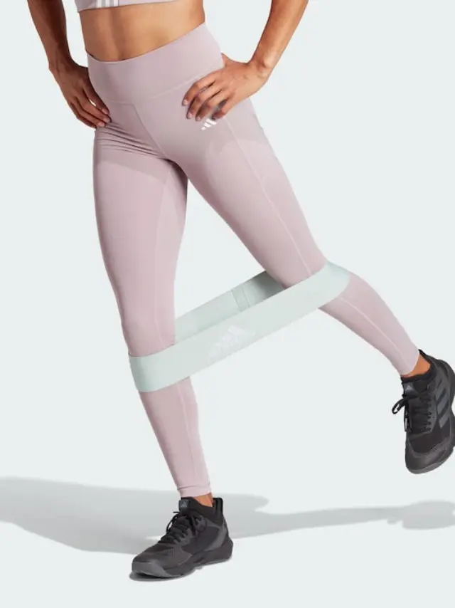 Adidas Optime Full-Length Γυναικείο Κολάν Ψηλόμεσο IT9107 Λιλά - M