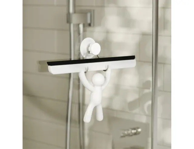Καθαριστής Τζαμιών Μπάνιου Umbra Buddy Squeegee με αυτοκόλλητη βάση και διαστάσεις 27x4x19cm - WhiteS-11527 3