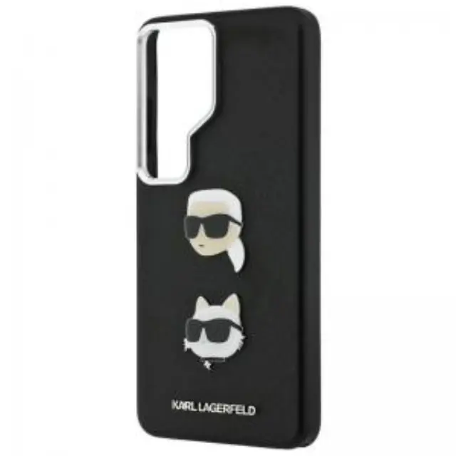 Θήκη TPU Karl Lagerfeld Samsung Galaxy S26 Ultra Wrapped Leather Saffiano with K&C Head Pin Μαύρο N70773 2