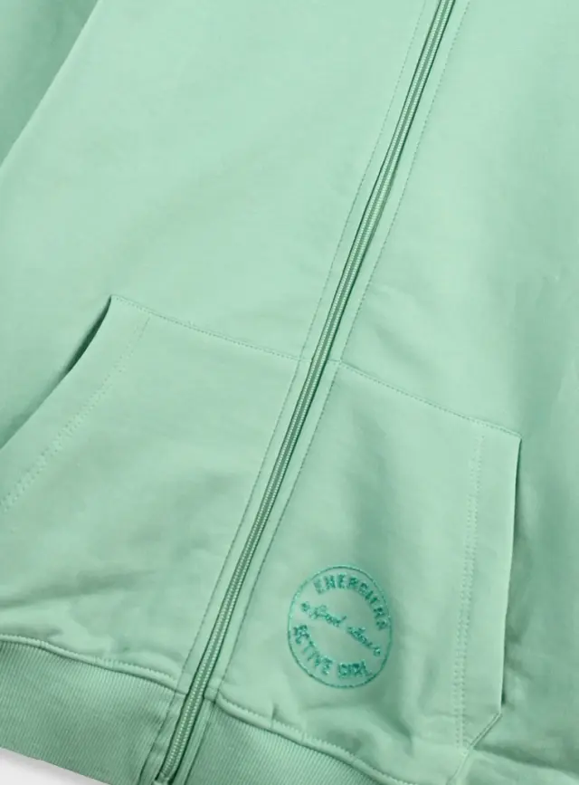 Fleece ζακέτα Energiers Basic Line με κουκούλα - ΜΕΝΤΑ 3