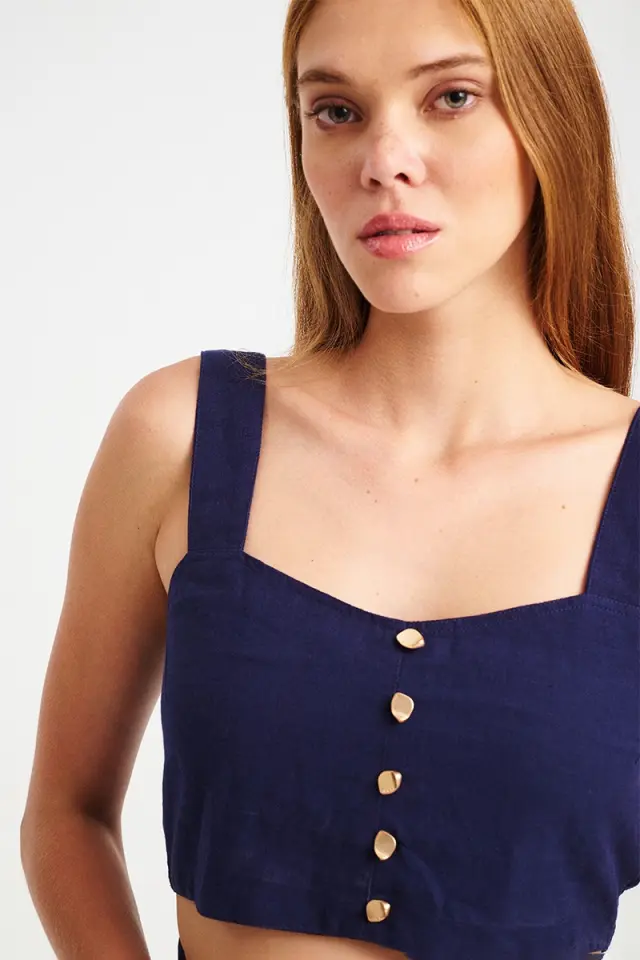 Crop Top με Τετράγωνη Λαιμόκοψη ISSEY TOP - XS 2