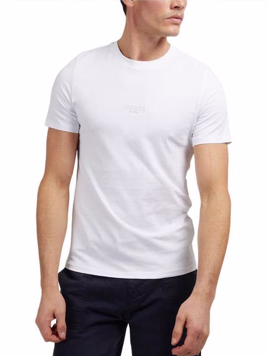Guess - Ανδρικό Κοντομάνικο T-Shirt Aidy Cn Ss Tee M2YI72I3Z14-G011 Λευκό - L