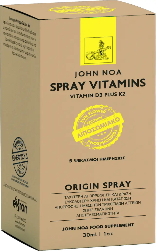 John Noa Origin Spray Vitamins D3 Plus K2 Συμπλήρωμα Διατροφής Βιταμίνης D3 & K2 σε Μορφή Spray 30ml 3