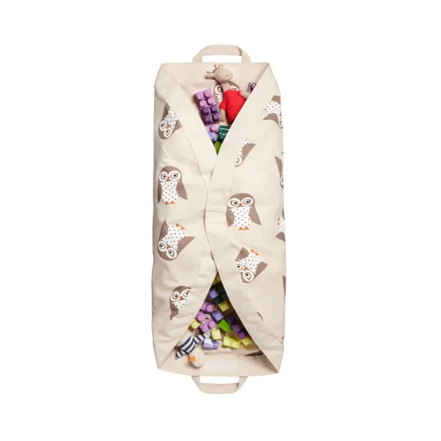 3 Sprouts Στρώμα παιχνιδιού και Τσάντα 2 σε 1 Owl White - 0812895000542 - 0213-IPMOWL 2