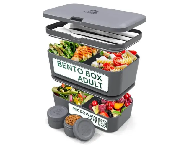 Δοχείο Φαγητού Lunch Box - Original Bento Box Premium Nestable Umami - Carbon Gray - Κατάλληλο για Φούρνο Μικροκυμάτων B0C9DKGSMX 2