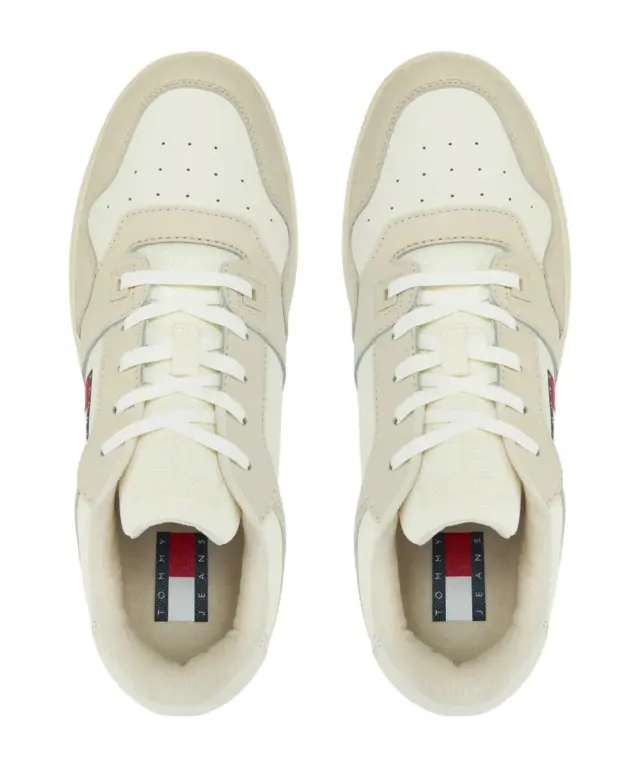 Tommy Hilfiger - Ανδρικά Δερμάτινα Sneakers Tjm Retro Basket Ess EM0EM01395-YBI Εκρού 2