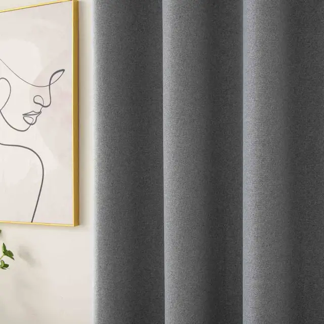 Beauty Home Ύφασμα κουρτίνας με το μέτρο Full Blackout σκίασης Total Art 8446 Φ280 Ανθρακίτης 2