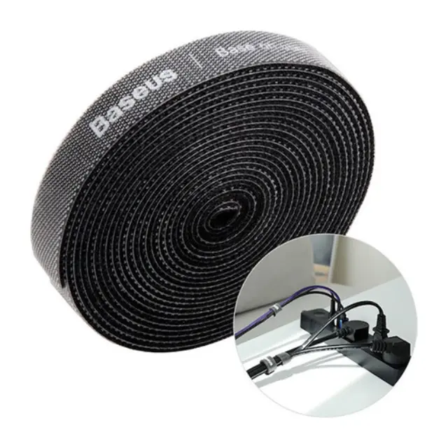 Baseus Rainbow Circle Velcro Straps Δεματικά Καλωδίων 3m Black (ACMGT-F01)