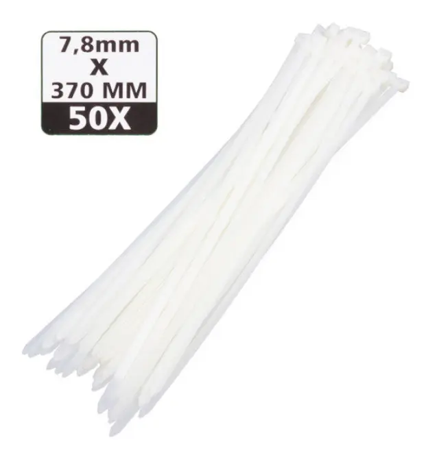 Cable ties 7.8 x 370 mm 50 pieces white