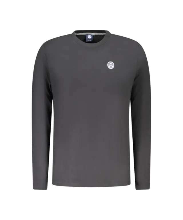 North Sails - Μακρυμάνικη Μπλούζα T-Shirt Regular Fit 996034-000-0999 Μαύρο