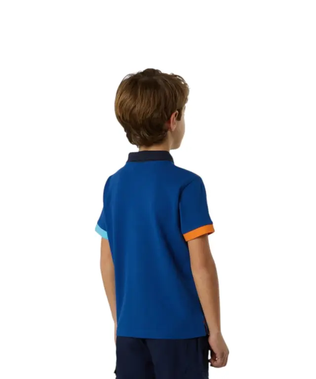 North Sails - Παιδικό Κοντομάνικο Μπλουζάκι Polo Mismatch Cuffs 794491-000-0790 Μπλε 3
