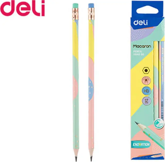 Deli Μολύβι HB με Γόμα Wood-Free Macaron (Διάφορα Χρώματα)/ 231.361165-0 (Deli)