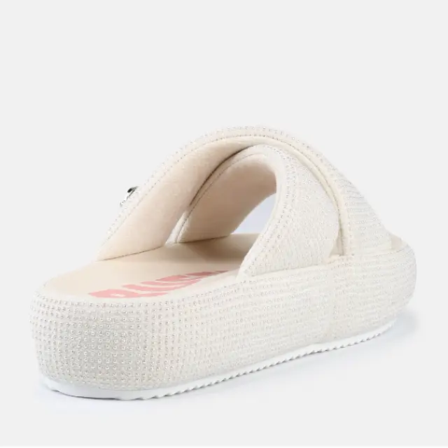 Γυναικεία Σανδάλια Flatforms Buffalo Ibiza Cross BN1602312 Λευκά Άσπρο - 36 3