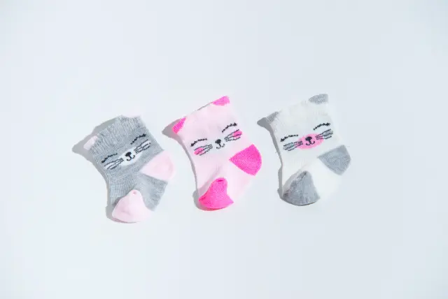 Socks Baby Combo 3pcs Kittens Colours