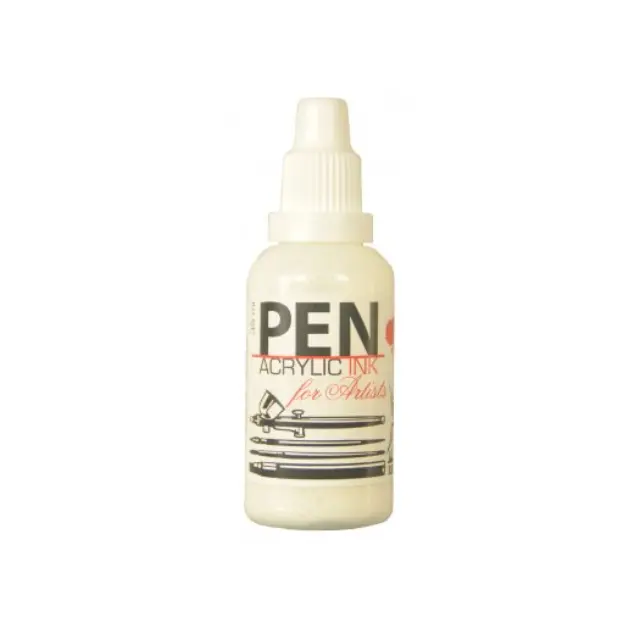 Μελάνι για αερογράφο PEN Acrilic Ink 35ml, Titanium White, Renesans