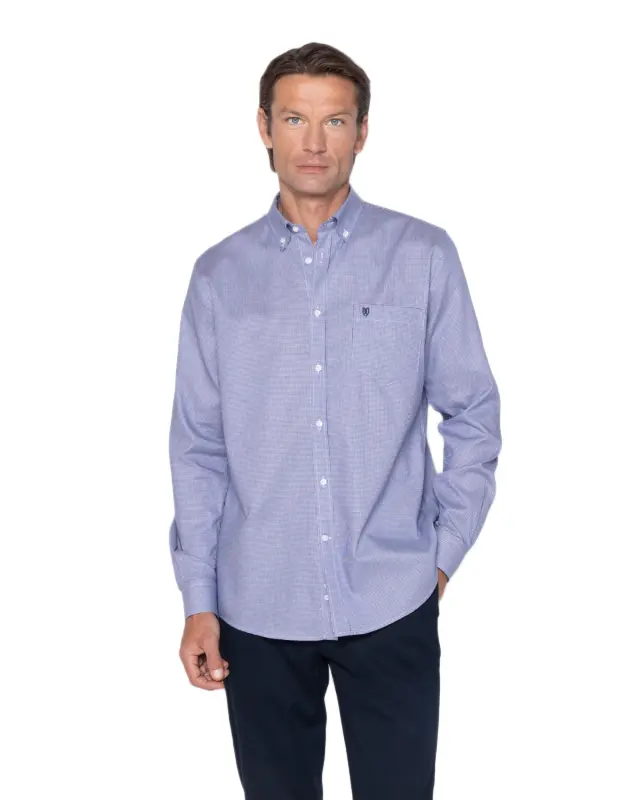 The Bostonians Dobby ανδρικό μακρυμάνικο πουκάμισο regular fit 3AAP2260-2