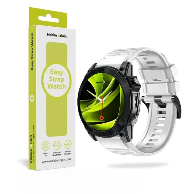 Mobile Origin Easy Strap Silicone Garmin Watch 20mm White