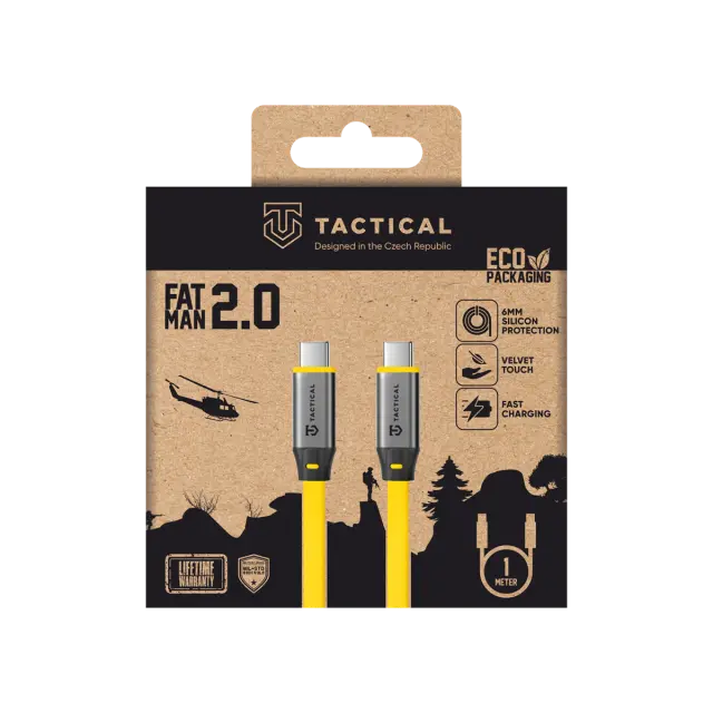 Tactical Fat Man 2.0 Cable USB-C/USB-C 1m Yellow 2